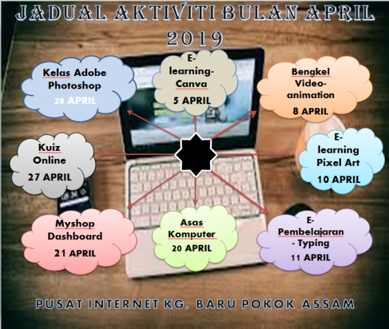 jadual aktiviti april 2019